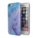 Micro White Polka Dots Over Blue Watercolor Grunge iPhone 6/6s or 6/6s Plus 2-Piece Hybrid INK-Fuzed Case