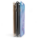 Micro White Polka Dots Over Blue Watercolor Grunge iPhone 6/6s or 6/6s Plus 2-Piece Hybrid INK-Fuzed Case