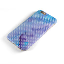 Micro White Polka Dots Over Blue Watercolor Grunge iPhone 6/6s or 6/6s Plus 2-Piece Hybrid INK-Fuzed Case