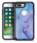 Micro White Polka Dots Over Blue Watercolor Grunge - iPhone 7 Plus/8 Plus OtterBox Case & Skin Kits