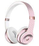Micro White Shell Pattern Over Pink Full-Body Skin Kit for the Beats by Dre Solo 3 Wireless Headphones