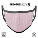 Micro White Shell Pattern Over Pink - Made in USA Mouth Cover Unisex Anti-Dust Cotton Blend Reusable & Washable Face Mask with Adjustable Sizing for Adult or Child