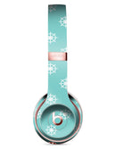 Micro White Ship Wheels Over Teal Full-Body Skin Kit for the Beats by Dre Solo 3 Wireless Headphones