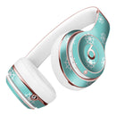 Micro White Ship Wheels Over Teal Full-Body Skin Kit for the Beats by Dre Solo 3 Wireless Headphones