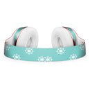 Micro White Ship Wheels Over Teal Full-Body Skin Kit for the Beats by Dre Solo 3 Wireless Headphones
