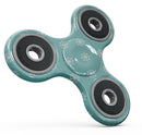 Micro White Ship Wheels Over Teal Full-Body Fidget Spinner Skin-Kit