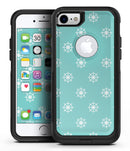 Micro White Ship Wheels Over Teal - iPhone 7 or 8 OtterBox Case & Skin Kits