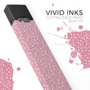 Micro White Stars Over Pink - Premium Decal Protective Skin-Wrap Sticker compatible with the Juul Labs vaping device