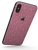 Micro White Stars Over Pink - iPhone X Skin-Kit