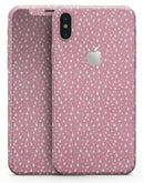 Micro White Stars Over Pink - iPhone X Skin-Kit