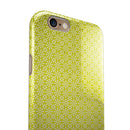 Micro Yellow Snowflake Pattern iPhone 6/6s or 6/6s Plus 2-Piece Hybrid INK-Fuzed Case