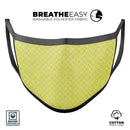 Micro Yellow Snowflake Pattern - Made in USA Mouth Cover Unisex Anti-Dust Cotton Blend Reusable & Washable Face Mask with Adjustable Sizing for Adult or Child