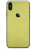 Micro Yellow Snowflake Pattern - iPhone X Skin-Kit