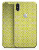 Micro Yellow Snowflake Pattern - iPhone X Skin-Kit