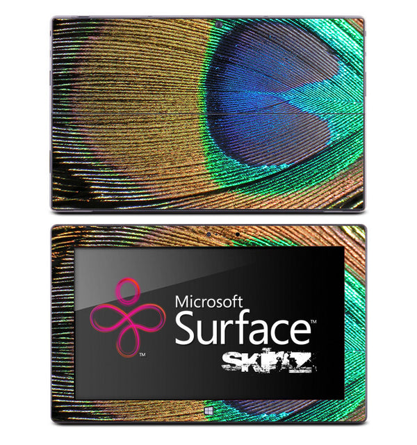 Vibrant Peacock Feather Skin for the Microsoft Surface