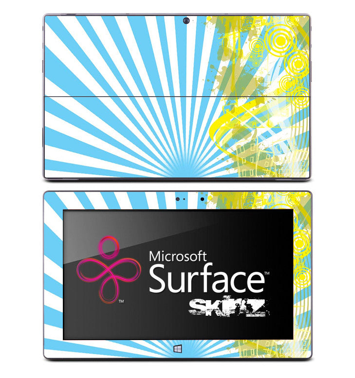 Blue Sunrise Yellow Splash Skin for the Microsoft Surface