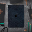 Midnight Navy Grunge Surface - Full Body Skin Decal for the Apple iPad Pro 12.9", 11", 10.5", 9.7", Air or Mini (All Models Available)