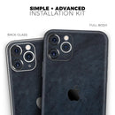 Midnight Navy Grunge Surface - Vinyl Skin Wrap for iPhone 17 Pro Max, 17 Pro, 17 Air, 17, 16 & All Models — Soft Matte or Ultra Gloss