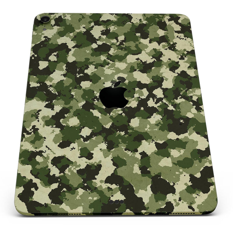 Military Camouflage V1 - Full Body Skin Decal for the Apple iPad Pro 12.9", 11", 10.5", 9.7", Air or Mini (All Models Available)