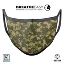 Military Camouflage V2 - Made in USA Mouth Cover Unisex Anti-Dust Cotton Blend Reusable & Washable Face Mask with Adjustable Sizing for Adult or Child