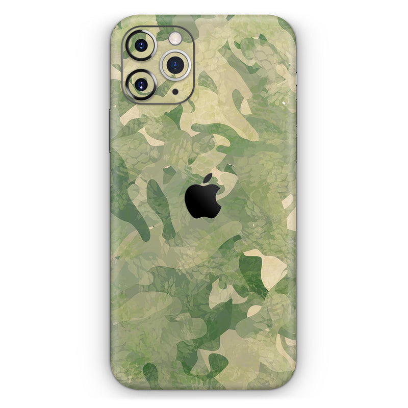 Military Jungle Camouflage V3 // Skin-Kit compatible with the Apple iPhone 14, 13, 12, 12 Pro Max, 12 Mini, 11 Pro, SE, X/XS + (All iPhones Available)