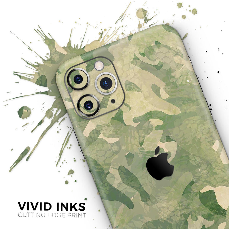 Military Jungle Camouflage V3 // Skin-Kit compatible with the Apple iPhone 14, 13, 12, 12 Pro Max, 12 Mini, 11 Pro, SE, X/XS + (All iPhones Available)