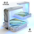 Minimalistic Marble Acrylic V24 UV Germicidal Sanitizing Sterilizing Wireless Smart Phone Screen Cleaner + Charging Station