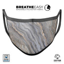 Minimalistic Marble Slate V52 - Made in USA Mouth Cover Unisex Anti-Dust Cotton Blend Reusable & Washable Face Mask with Adjustable Sizing for Adult or Child