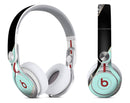 Minimalistic Mint and Gold Striped V1 - Full Body Skin Decal Wrap Kit for Beats by Dre