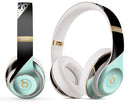 Minimalistic Mint and Gold Striped V1 - Full Body Skin Decal Wrap Kit for Beats by Dre