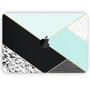 Minimalistic Mint and Gold Striped V1 // Skin Decal Wrap Kit Compatible with the Apple MacBook Pro, Pro with Touch Bar or Air (11, 12, 13, 15 & 16" - All Versions Available)