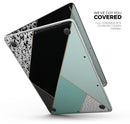 Minimalistic Mint and Gold Striped V1 // Skin Decal Wrap Kit Compatible with the Apple MacBook Pro, Pro with Touch Bar or Air (11, 12, 13, 15 & 16" - All Versions Available)