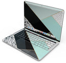 Minimalistic Mint and Gold Striped V1 // Skin Decal Wrap Kit Compatible with the Apple MacBook Pro, Pro with Touch Bar or Air (11, 12, 13, 15 & 16" - All Versions Available)
