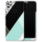 Minimalistic Mint and Gold Striped V1 - Full Body Skin Decal Wrap Kit for Motorola Phones