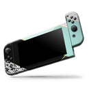 Minimalistic Mint and Gold Striped V1 - Vinyl Skin Wrap for Nintendo Switch 2, OLED, Lite, Pro Controller, Wii & Classic Handhelds