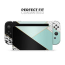 Minimalistic Mint and Gold Striped V1 - Vinyl Skin Wrap for Nintendo Switch 2, OLED, Lite, Pro Controller, Wii & Classic Handhelds