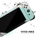 Minimalistic Mint and Gold Striped V1 - Vinyl Skin Wrap for Nintendo Switch 2, OLED, Lite, Pro Controller, Wii & Classic Handhelds