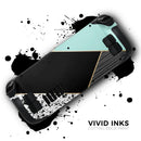 Minimalistic Mint and Gold Striped V1 // Vinyl Skin Wrap for Steam Deck OLED & Steam Deck (LCD) — Soft Matte or Ultra Gloss