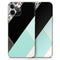 Minimalistic Mint and Gold Striped V1 // Full-Body Skin Decal Wrap Cover for Apple iPhone 15, 14, 13, Pro, Pro Max, Mini, XR, XS, SE (All Models)