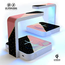 Minimalistic Peach and Black Striped V1 UV Germicidal Sanitizing Sterilizing Wireless Smart Phone Screen Cleaner + Charging Station