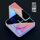 Minimalistic Peach and Black Striped V1 UV Germicidal Sanitizing Sterilizing Wireless Smart Phone Screen Cleaner + Charging Station