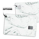Mint 19 Textured Marble - Premium Protective Decal Skin-Kit for the Apple Credit Card
