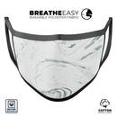 Mint 19 Textured Marble - Made in USA Mouth Cover Unisex Anti-Dust Cotton Blend Reusable & Washable Face Mask with Adjustable Sizing for Adult or Child