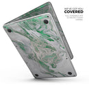 Mint Marble & Digital Gold Foil V10 - Skin Decal Wrap Kit Compatible with the Apple MacBook Pro, Pro with Touch Bar or Air (11", 12", 13", 15" & 16" - All Versions Available)
