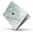 Mint Marble & Digital Gold Foil V10 - Skin Decal Wrap Kit Compatible with the Apple MacBook Pro, Pro with Touch Bar or Air (11", 12", 13", 15" & 16" - All Versions Available)