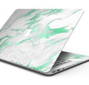 Mint Marble & Digital Gold Foil V3 - Skin Decal Wrap Kit Compatible with the Apple MacBook Pro, Pro with Touch Bar or Air (11", 12", 13", 15" & 16" - All Versions Available)