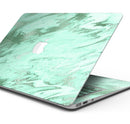 Mint Marble & Digital Gold Foil V5 - Skin Decal Wrap Kit Compatible with the Apple MacBook Pro, Pro with Touch Bar or Air (11", 12", 13", 15" & 16" - All Versions Available)