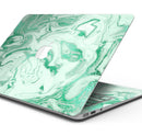 Mint Marble & Digital Gold Foil V6 - Skin Decal Wrap Kit Compatible with the Apple MacBook Pro, Pro with Touch Bar or Air (11", 12", 13", 15" & 16" - All Versions Available)