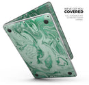 Mint Marble & Digital Gold Foil V6 - Skin Decal Wrap Kit Compatible with the Apple MacBook Pro, Pro with Touch Bar or Air (11", 12", 13", 15" & 16" - All Versions Available)