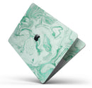 Mint Marble & Digital Gold Foil V6 - Skin Decal Wrap Kit Compatible with the Apple MacBook Pro, Pro with Touch Bar or Air (11", 12", 13", 15" & 16" - All Versions Available)